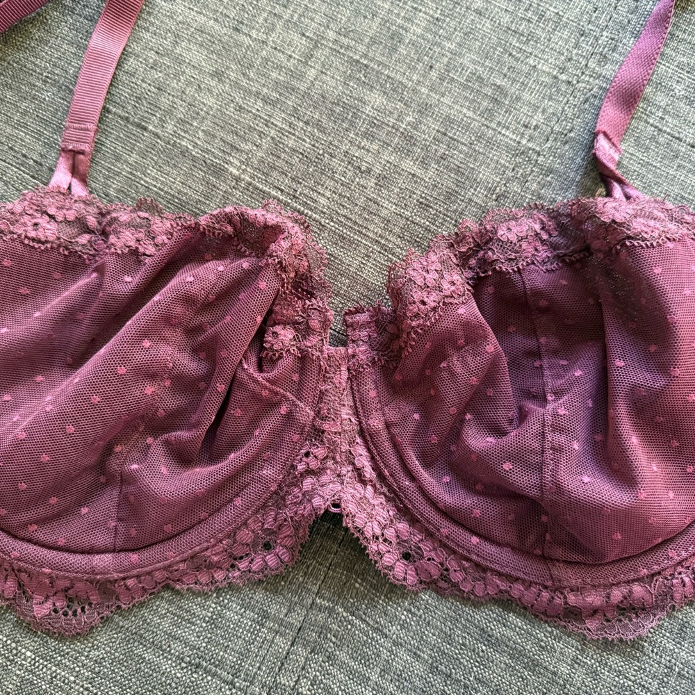 Victoria's Secret Purple Lace Bra/Panty Intimates Set